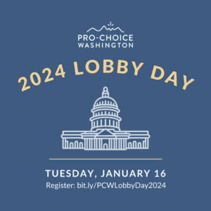Blue background with white graphics that say 2024 Lobby Day